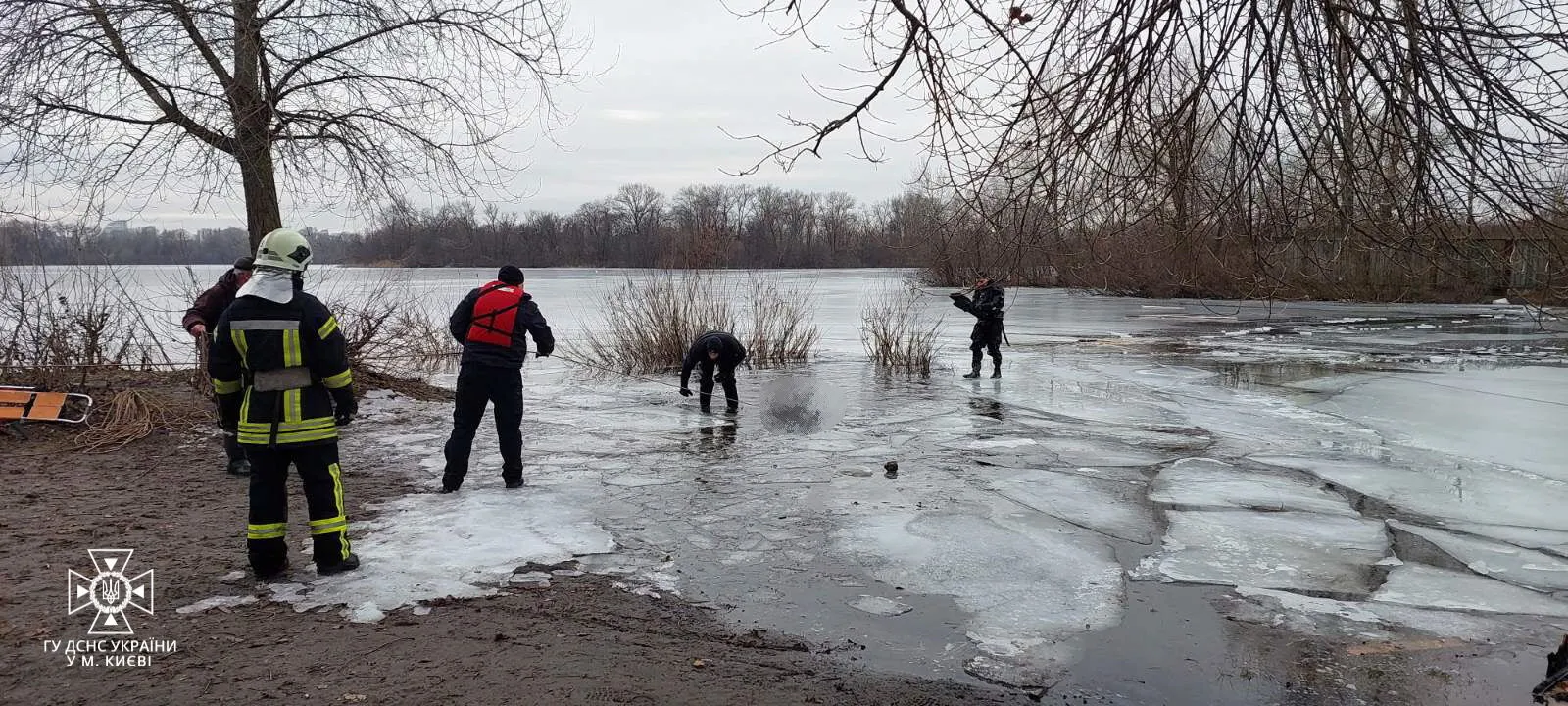 В Киеве на реке Десенка мужчина провалился под лед и погиб dqxikeidqxitkant
