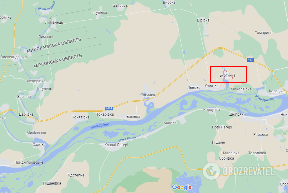 Бургунка на карте