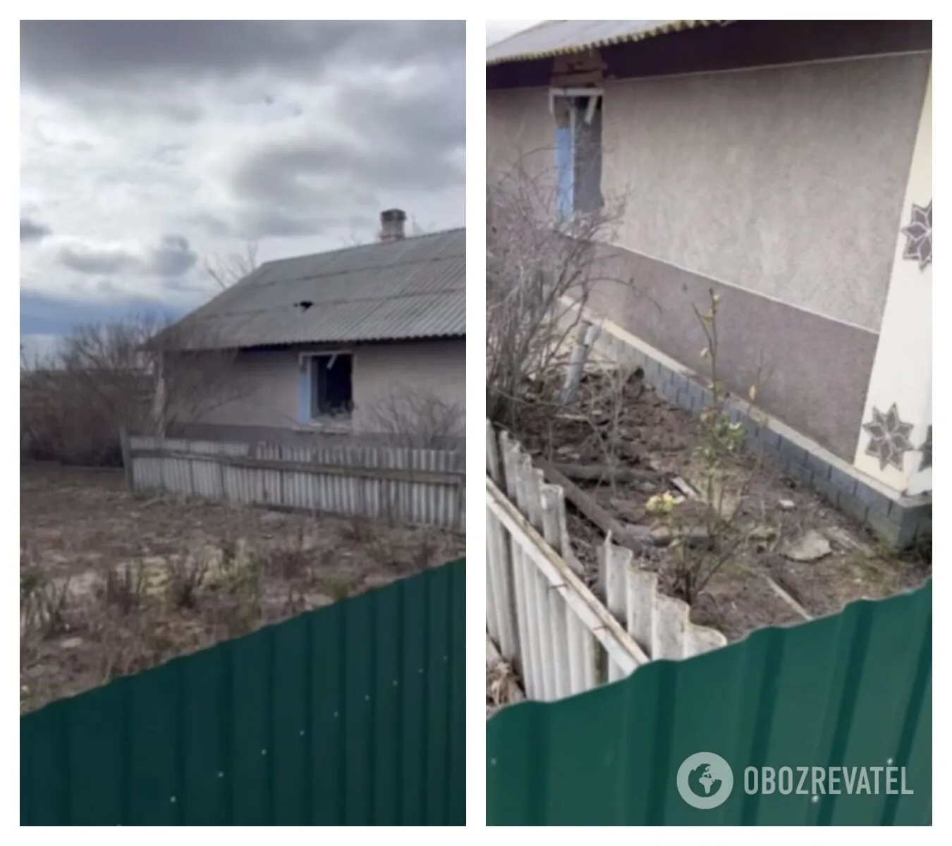 Под окном дома видно ракету