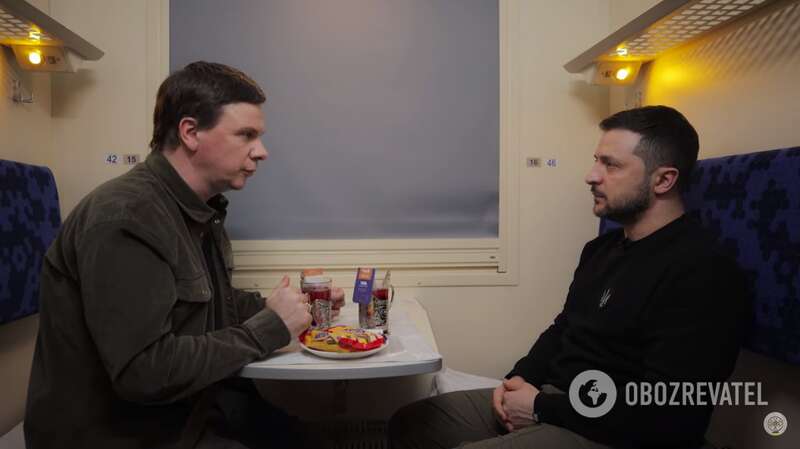 Дмитрий Комаров и Владимир Зеленский пообщались в поезде УЗ dqxikeidqxiqqeant