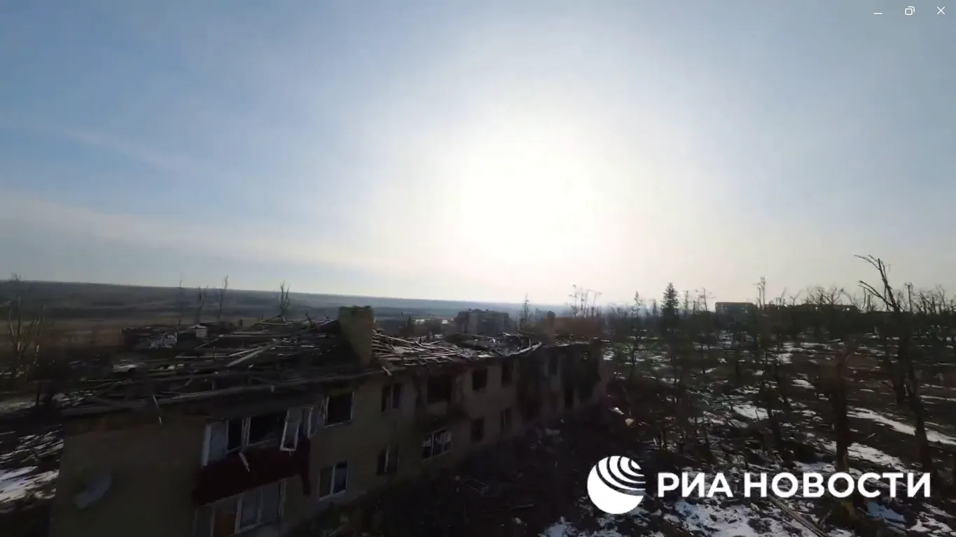 Дрон показав Бахмут із висоти