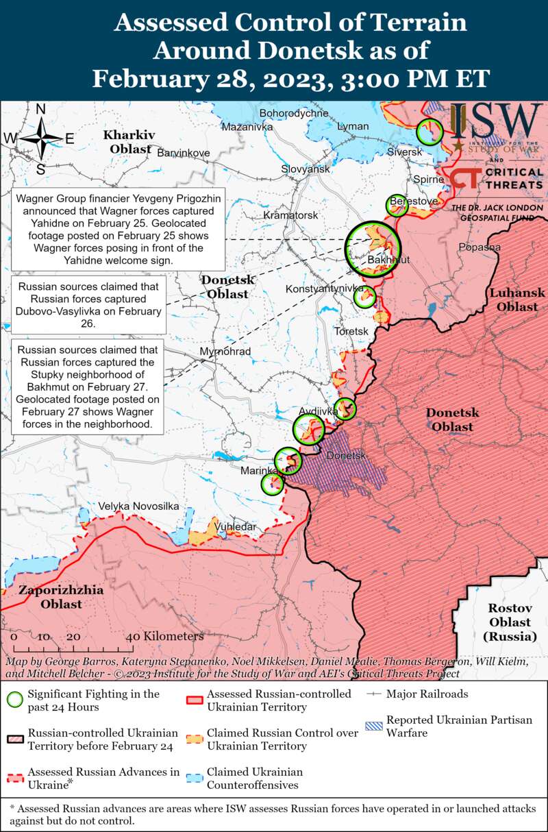 Росіяни зазнають невдач на лінії Сватово-Кременна: карти боїв від ISW