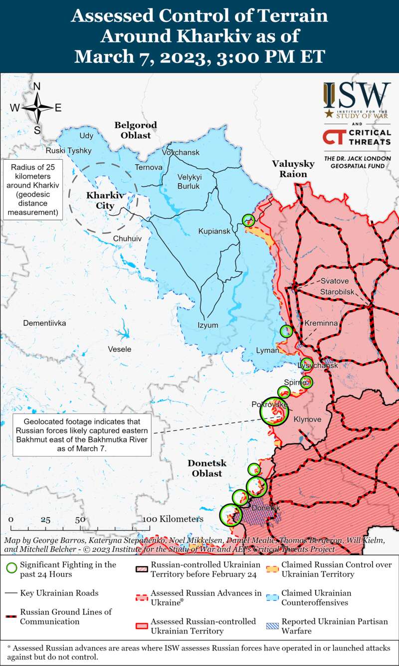 ЗСУ проводять контратаки на захід від Бахмута: карти боїв від ISW dqxikeidqxiqxxant