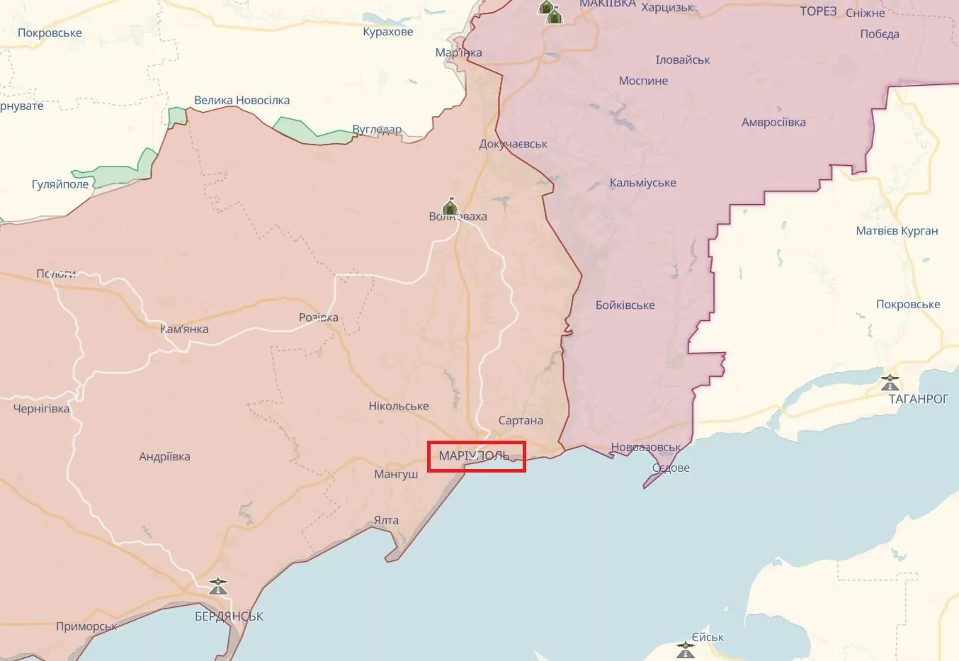 У Маріуполі окупанти почали використовувати нові позначки на своїй військовій техніці. Фото