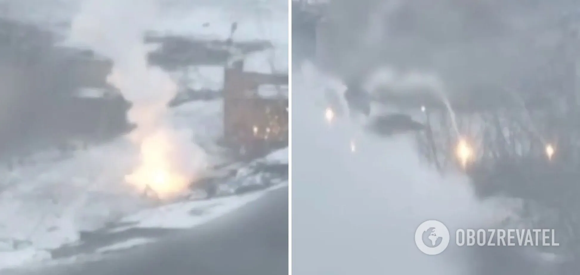 Воины ВСУ точно отработали по позиции оккупантов и уничтожили вражеский склад БК. Видео