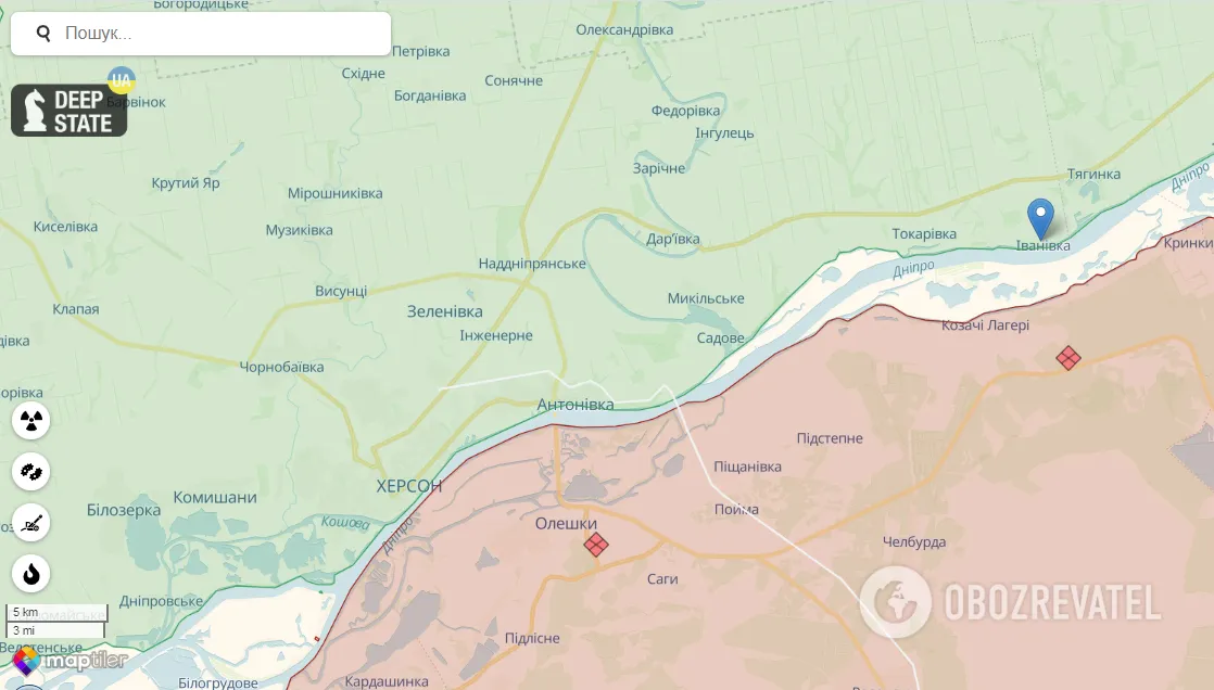 Ивановка (Херсонский район) на карте