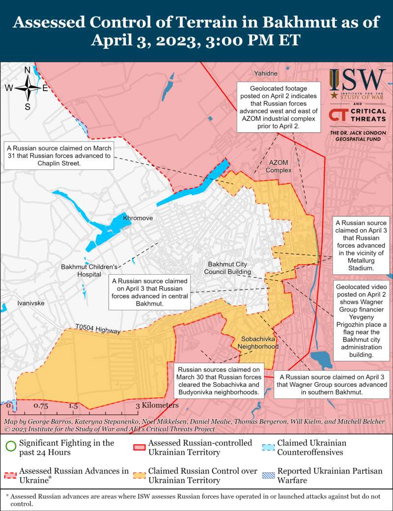 Росіяни стурбовані можливим настанням України та готуються до оборони: карти боїв ISW