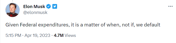 Маск вважає, що дефолт у США неминучий dqxikeidqxiqqeant