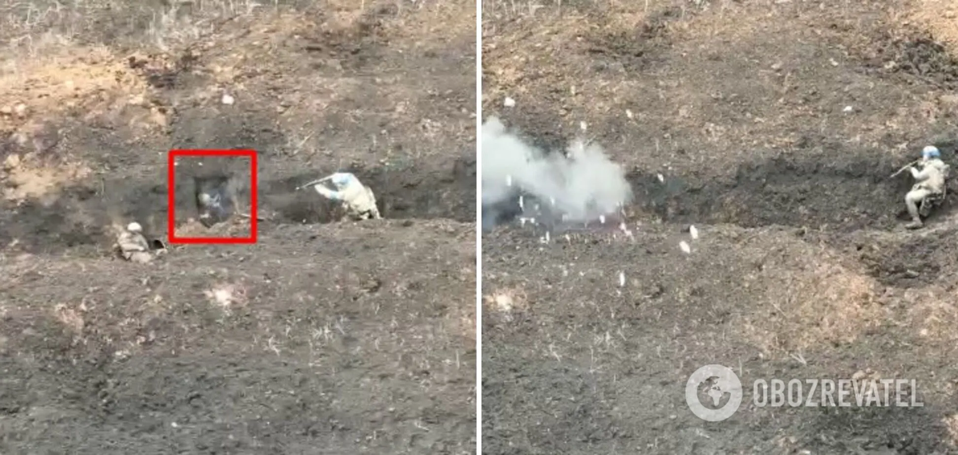 Украинские защитники сошлись с врагом в окопном бою под Бахмутом. Видео