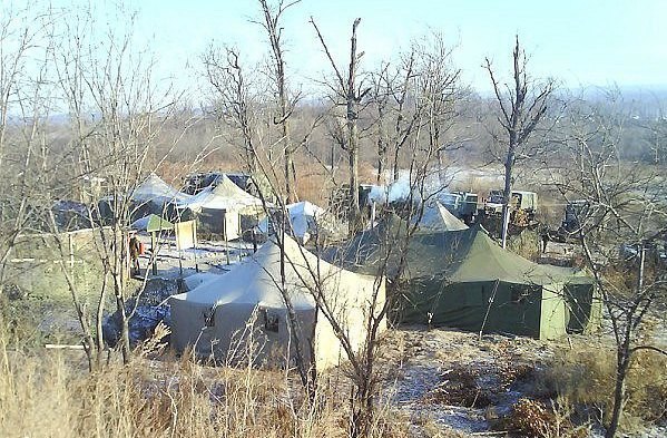 Військові 64-ї окремої мотострілецької бригади на полігоні у Князе-Волконському