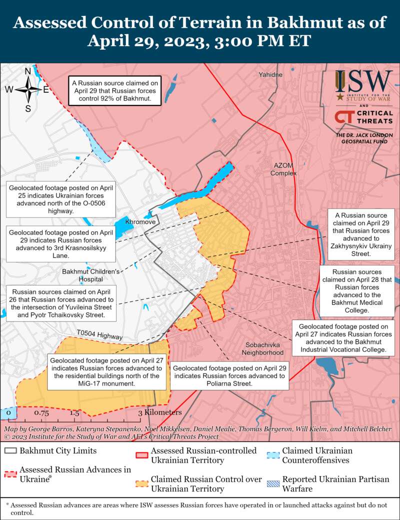Россияне безуспешно пытались атаковать Авдеевку: карты боев от ISW