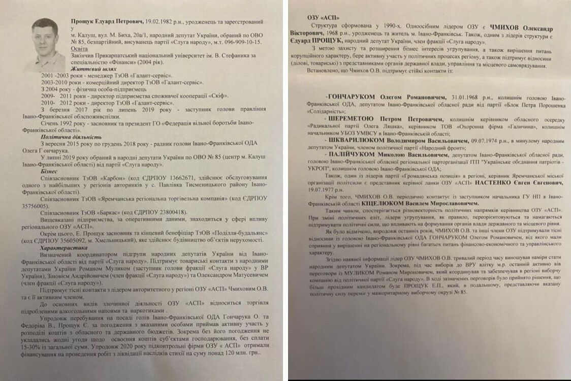 СБУ Едуард Прощук ОПГ АСП