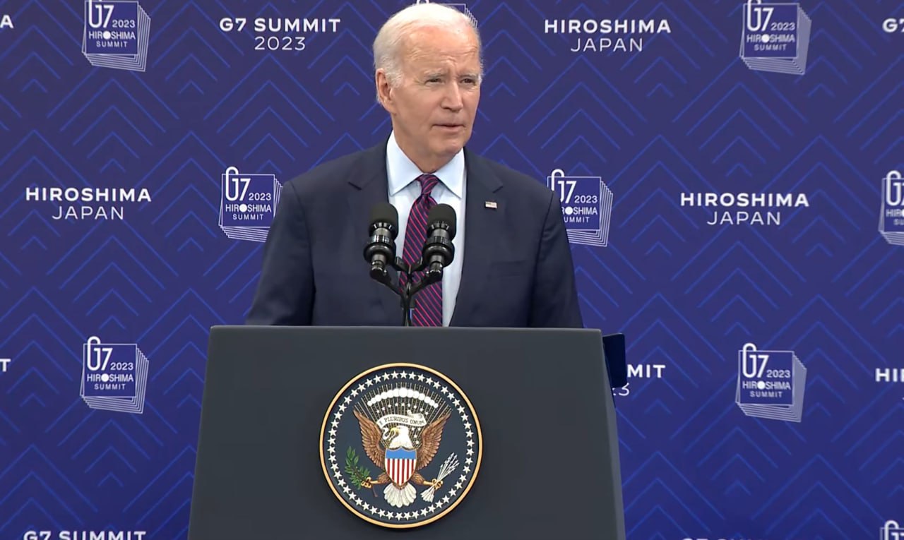 Джо Байден на прес-конференції у Хіросімі dqxikeidqxitkant