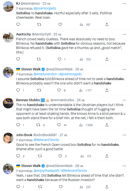 Світоліну освистали на Roland Garros за відмову подати руку росіянці. Відео