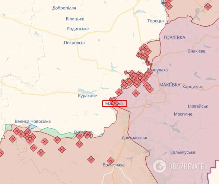 Мар’їнка на карті