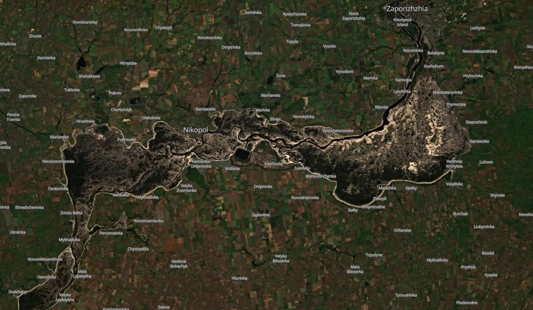 Каховское водохранилище 20 июня 2023, фото