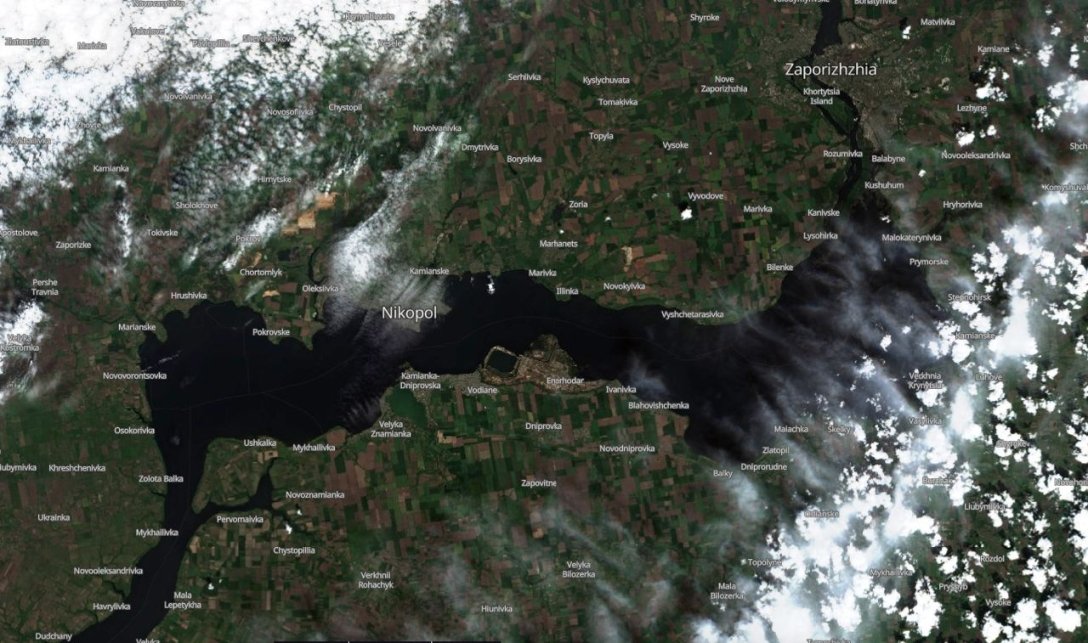 Каховське водосховище 21 травня 2023 року, фото dqxikeidqxiqqeant