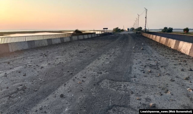 Поврежден Чонгарский мост, 22 июня 2023 года