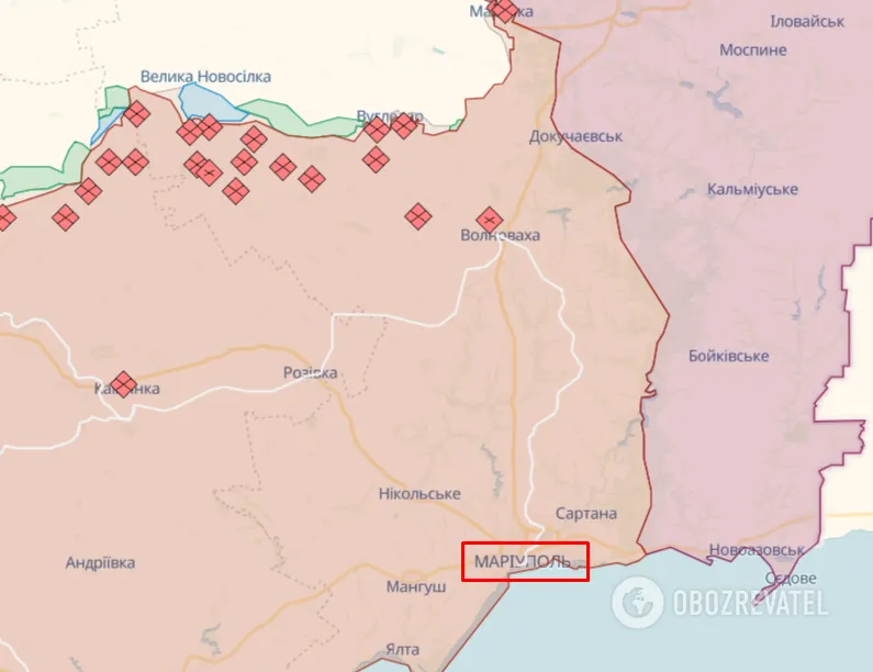 Маріуполь на карті dqxikeidqxitkant