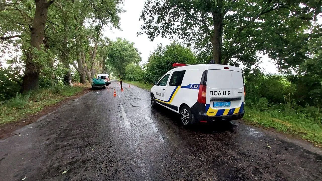 На Київщині легковик на швидкості в’їхав у дерево: є постраждалі. Фото dqxikeidqxiqqeant