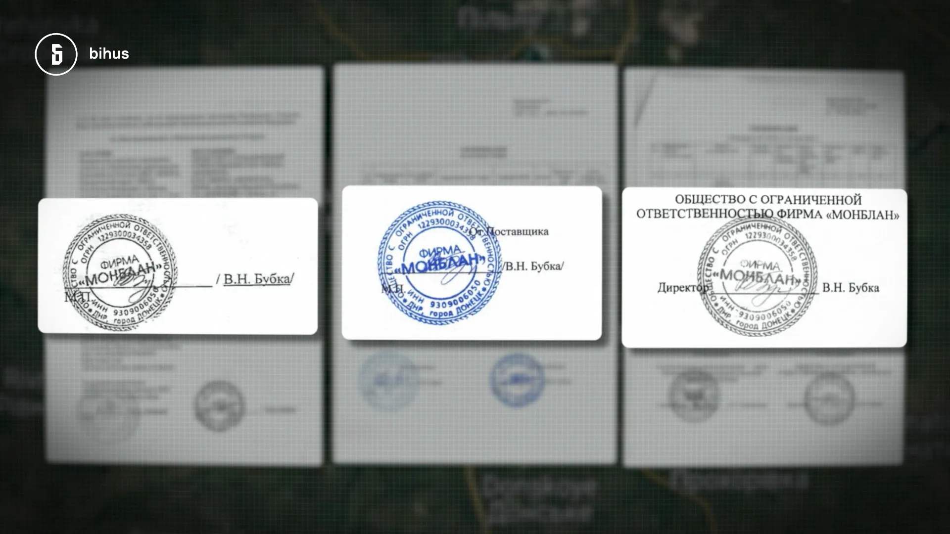 Підписи Василя Бубки