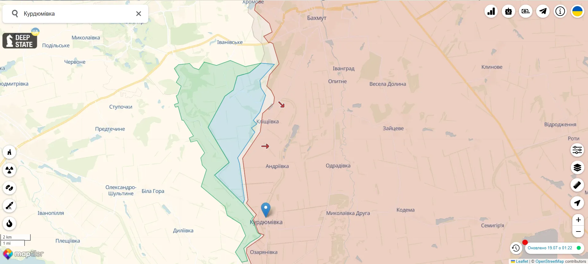 ВСУ ведут бои возле Курдюмовки на Бахмутском направлении, оккупанты задействовали резервы – Генштаб dqxikeidqxiqqeant