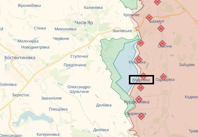 ЗСУ вибили росіян з позицій у Андріївки під Бахмутом dqxikeidqxiqqeant