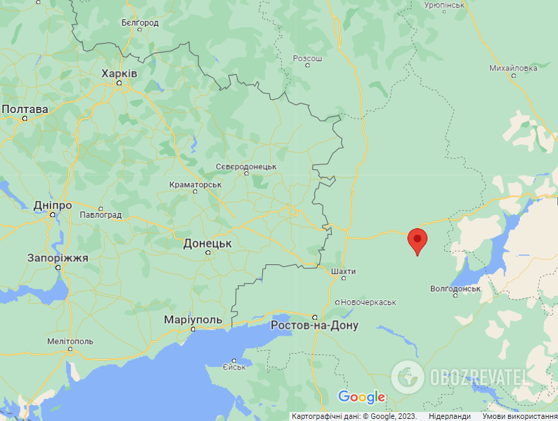 Хутор Зазерський на карті