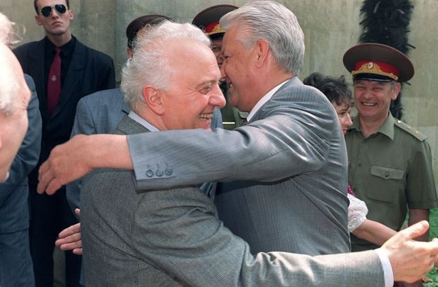 Шеварднадзе та Єльцин