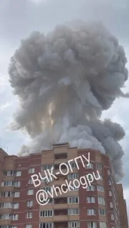 Піднявся димовий "гриб": момент вибуху на заводі у Підмосков’ї потрапив на відео dqxikeidqxitkant