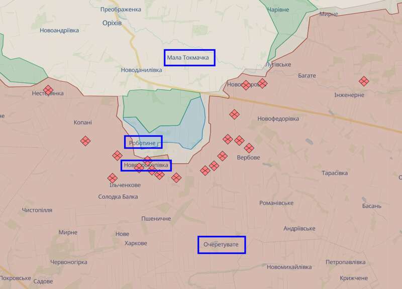 Захисники просуваються на південь від Роботиного, але попереду лінії оборони росіян dqxikeidqxiqqeant