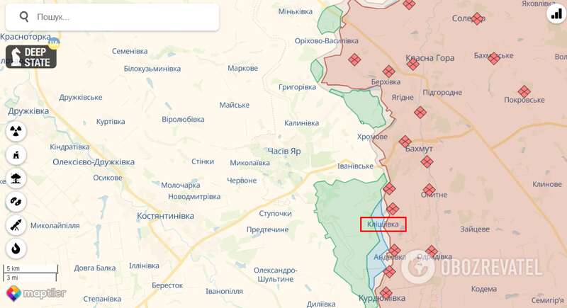 Село Клищиевка на карте dqxikeidqxiqqeant