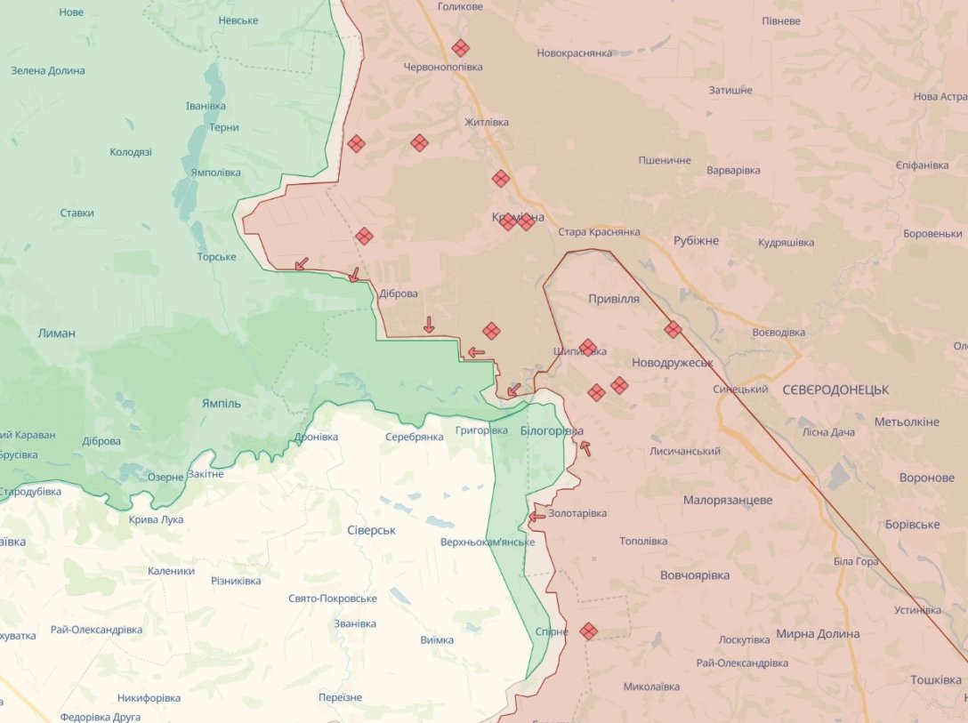 карта боев в Украине