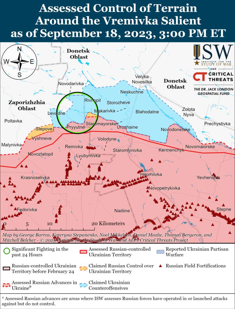 Украинские войска продвинулись на западе Запорожской области: карты боев ISW