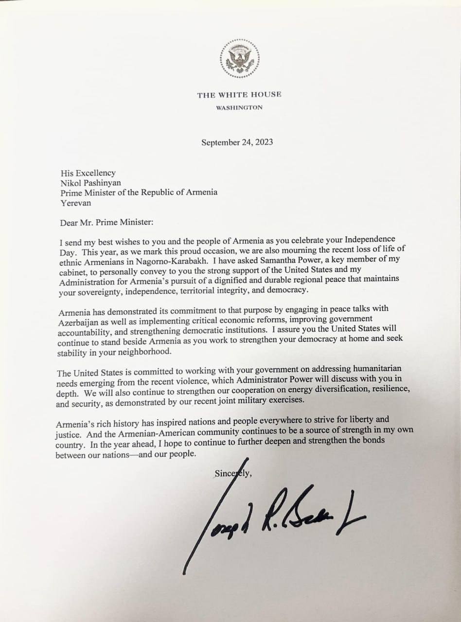 Лист Байдена Пашиняну dqxikeidqxitkant