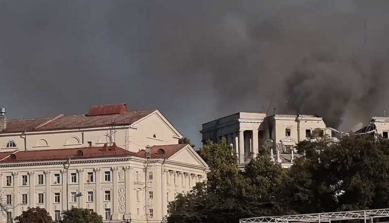 Штаб Чорноморського флоту РФ після ракетного удару 22.09.2023