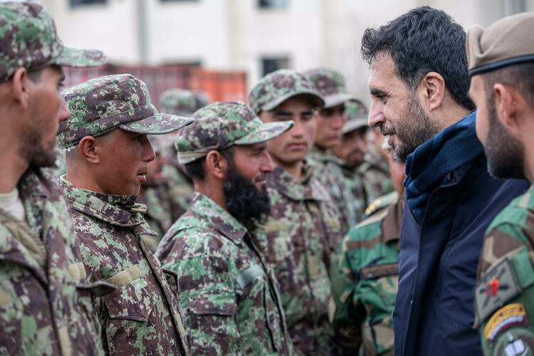 Afghan Defense Minister Asadullah Khalid     trainees dqxikeidqxitkant
