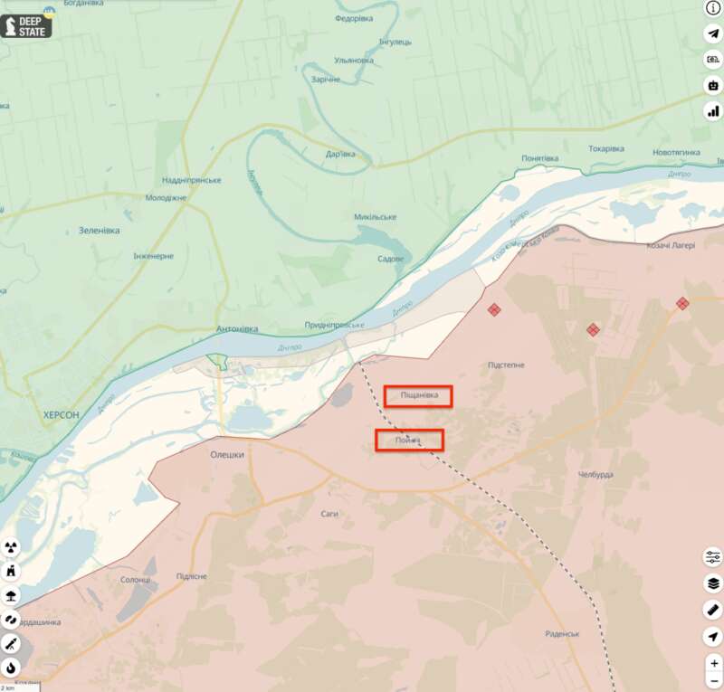 прорыв российской обороны