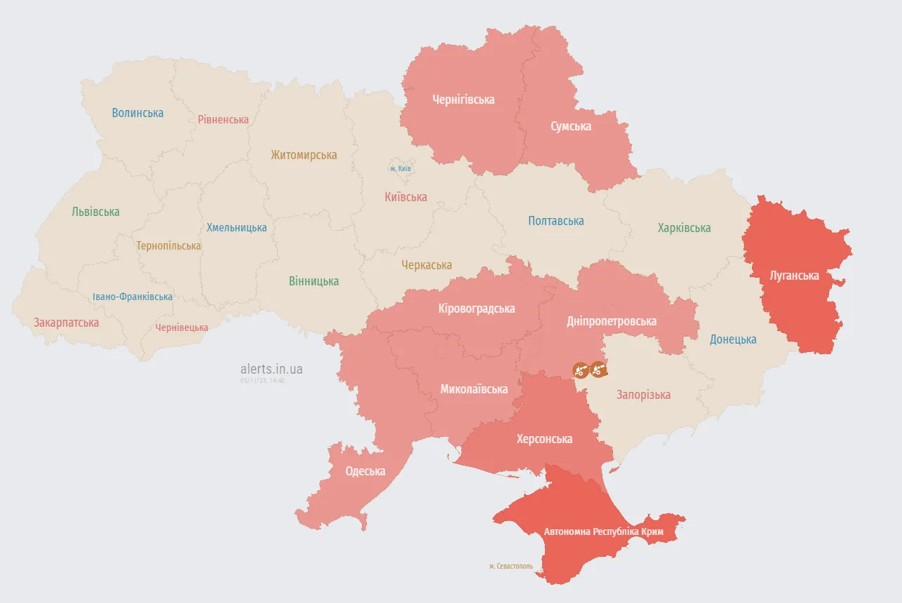 В ряде областей Украины объявлена воздушная тревога: есть ракетная угроза dqxikeidqxitkant