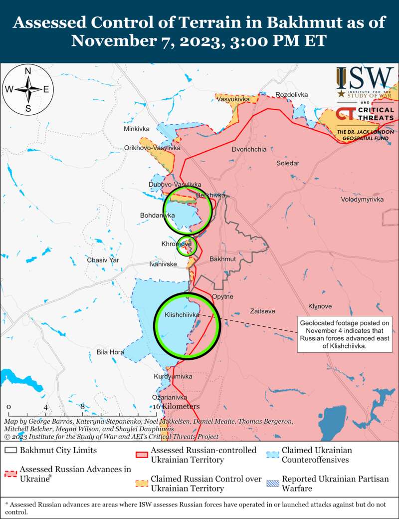 ВСУ продвинулись на Бахмутском направлении: карты боев ISW