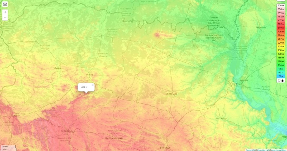 Фрагмент топографической карты dqxikeidqxitkant