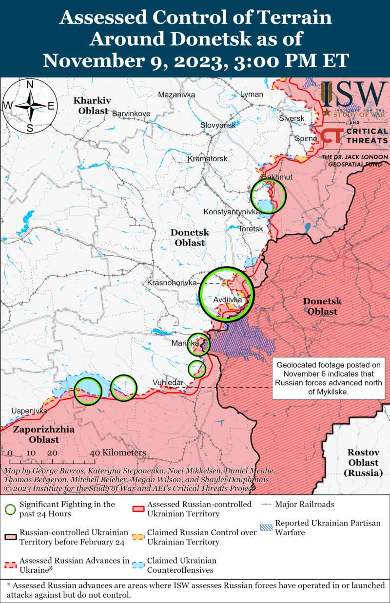 Украинские войска продолжают наступательные операции на Мелитопольском направлении: карты ISW