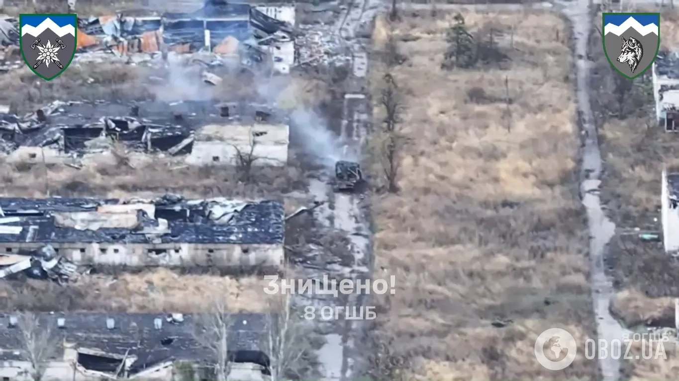 Подбитая военная техника русской армии