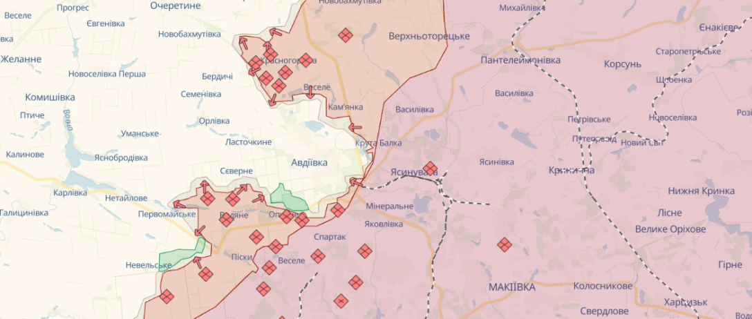 Авдіївка, карта боїв, карта deepstate