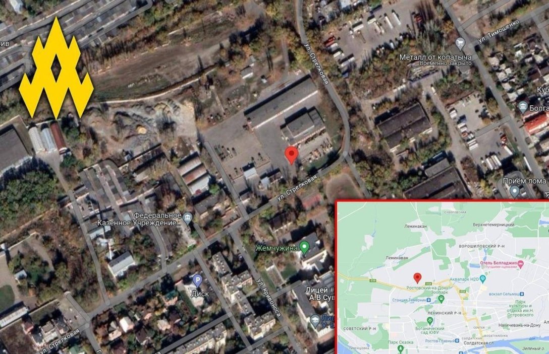 Военные логистические объекты в Ростове-на-Дону, карта dqxikeidqxitkant