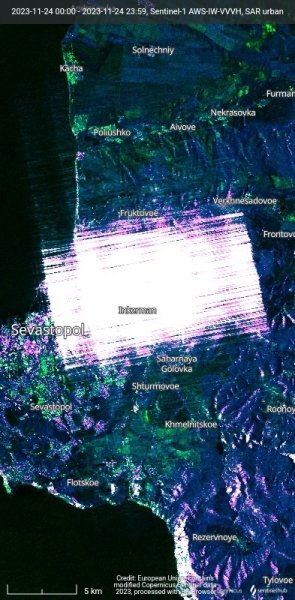 спутниковые снимки Sentinel-1