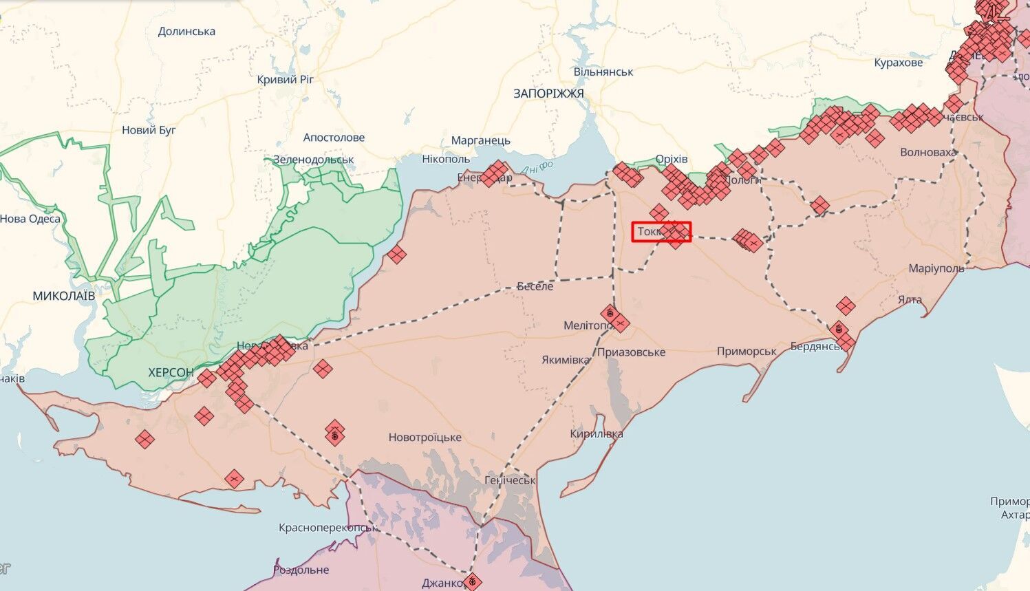 У Токмаку прогриміли потужні вибухи: є прильоти, загиблі й поранені серед окупантів
