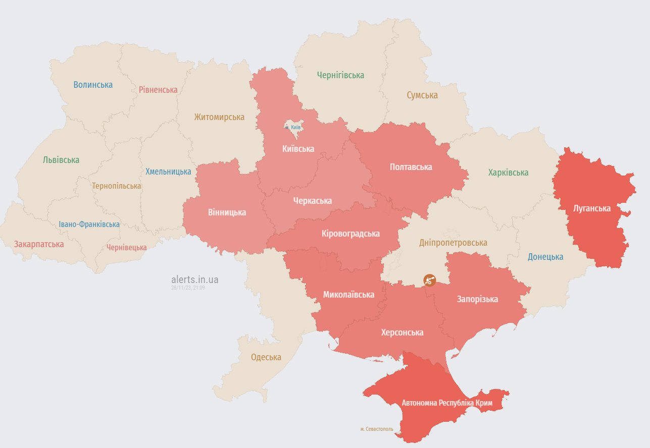 В Киевской области работает ПВО. Из-за вражеских дронов объявлена воздушная тревога dqxikeidqxiqxxant