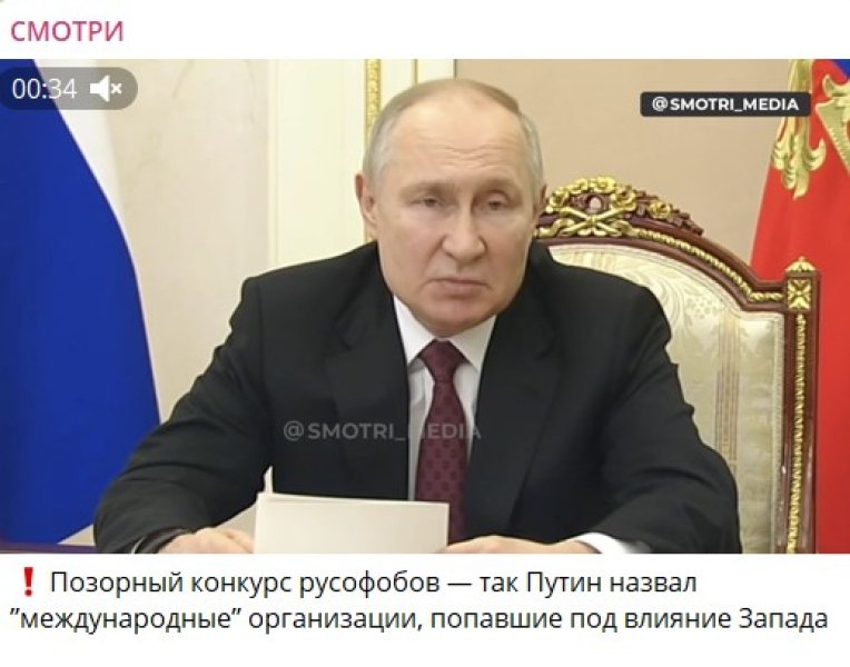 Путін, Путін про міжнародні організації