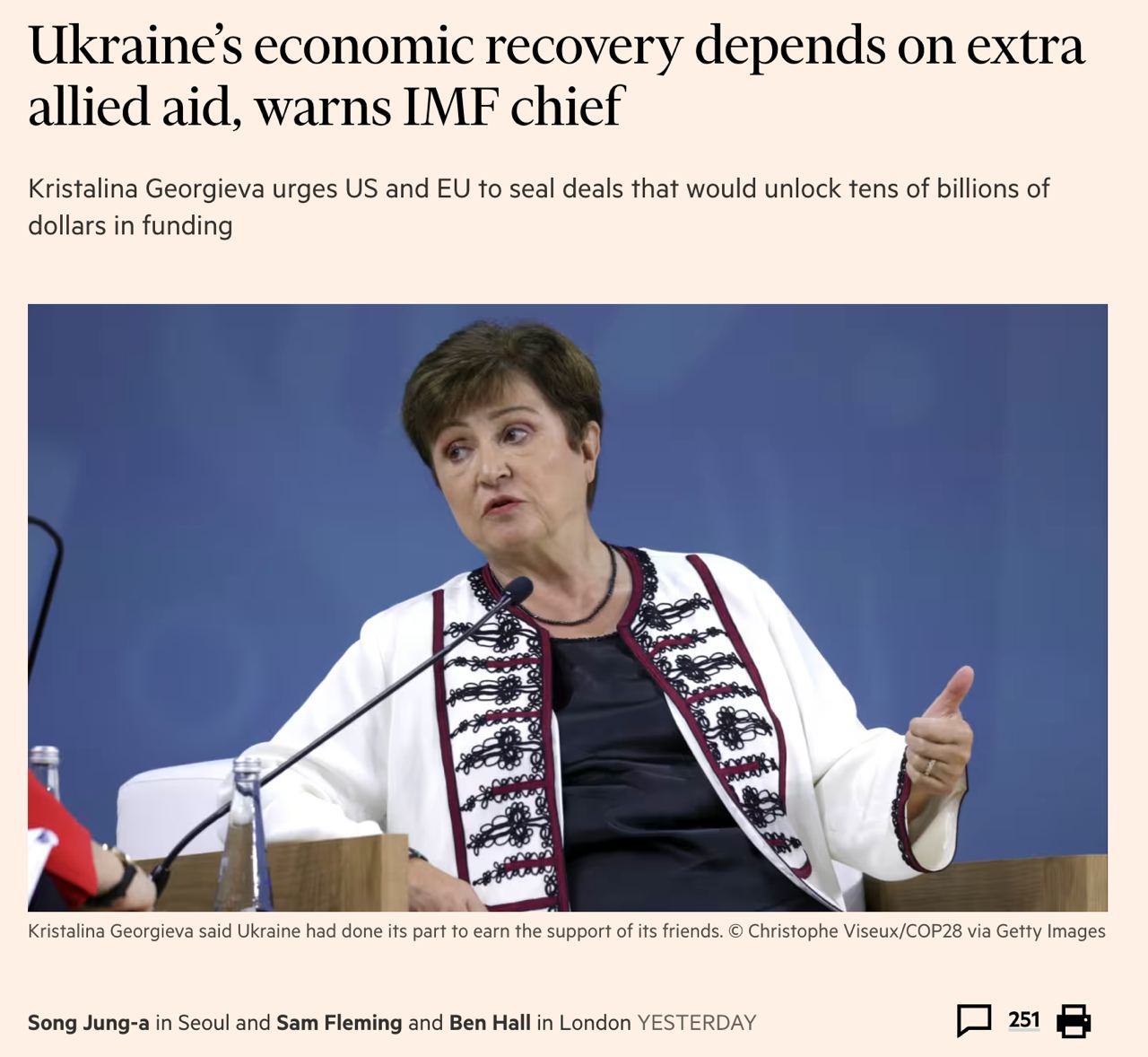 Знімок заголовка у Financial Times dqxikeidqxitkant